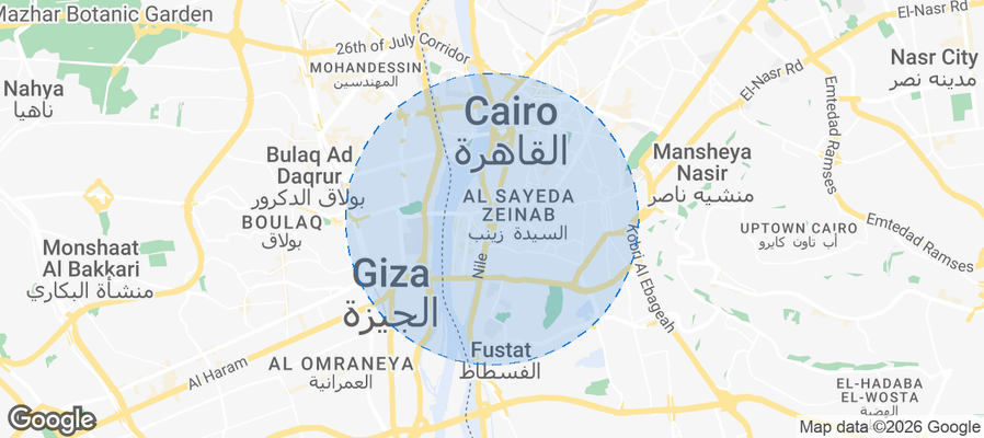El Ensha and El Monira Airbnb map